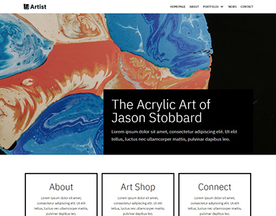 Artist website - wordpress website
