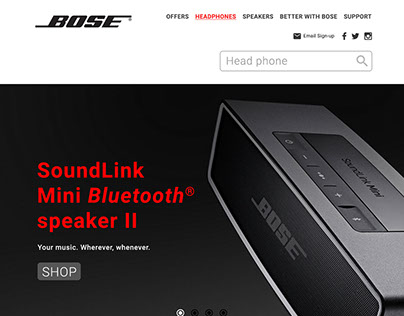 Bose website design project.