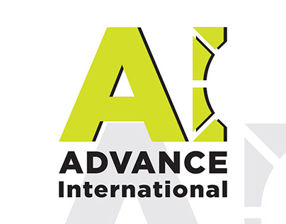 Advance International logo redesign and rebranding