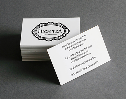 High Tea Business Cards