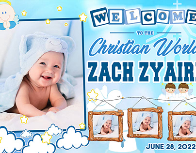Christening sample layout for boy