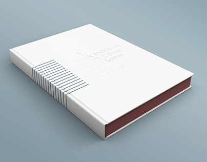 A4 Book Mockup Thin Spine