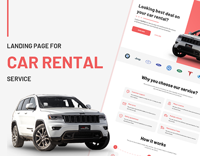 Car rental service landing page