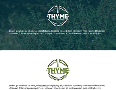 Thyme Therapy and Healing logo design