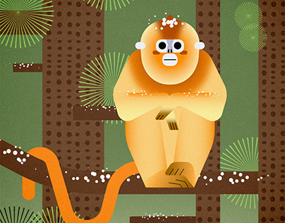 A collection of monkeys illustration 1