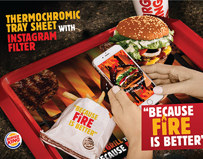 Burger King Thermochromic Tray Sheet & Instagram Filter