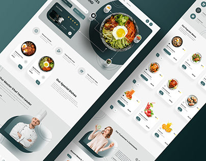 Food Brand Booking Web Template Design