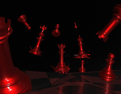 Dark Set of Chess Pieces