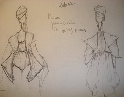 Sketches+my own outfit- Greek traditional costumes