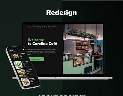 Cafe landing page redesign