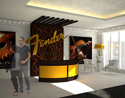 3D Max Project : Music Shop Interior Design