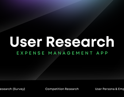 User Research | Expense Management App