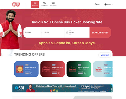 Redesign Redbus Home page using autolayout