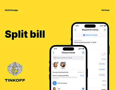 UX/UI Design | Split bill in Tinkoff Mobile app