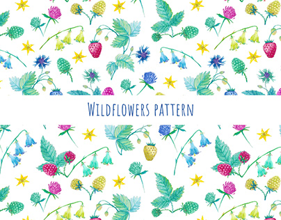 Wildflower and Berries Pattern