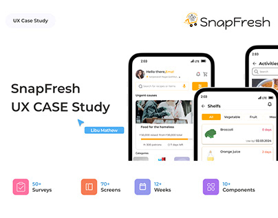 Snapfresh- Food Value App-UX/UI Case Study