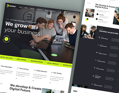 Grower - Agency Website Web Design | Landing Page