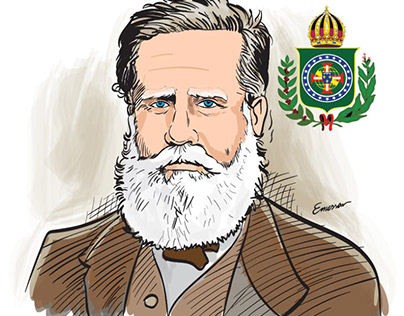 Desenho de D. Pedro II. Hoje é seu aniversário.
