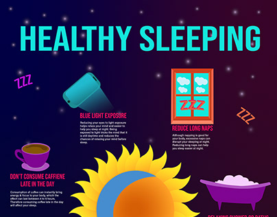 Healthy Sleeping Habits Inforgraphic
