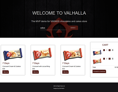 Valhalla Store cart design