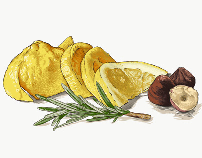 Lemon, Hazelnuts and Rosemary