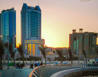 Sunset in Ajman City