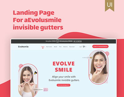 Landing Page For a Evolusmile invisible gutters
