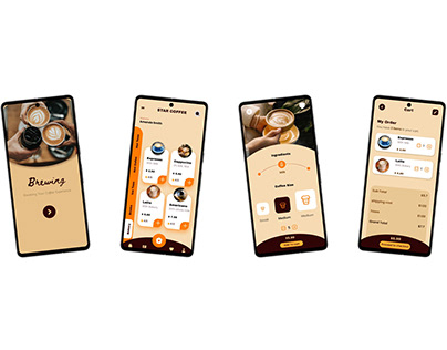 COFFEE ("Brewing") booking app design