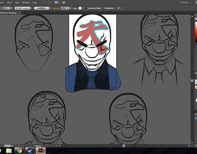 Payday 2 Character Illustration (WIP)