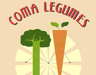 Ilustração "Coma Legumes"
