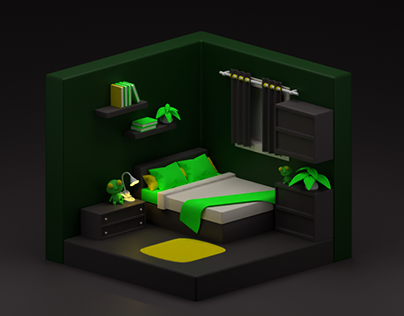 Low Poly bedroom