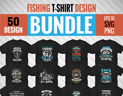 50 Best Selling Fishing T shirts design Bundle2