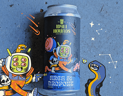 Beer Label Design | Area 51 Dropout Idyll Hounds