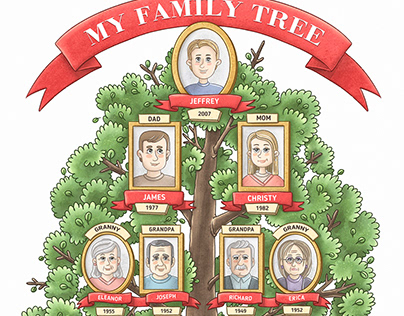 Illustration Family Tree