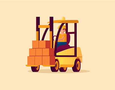 Forklift Truck Illustration