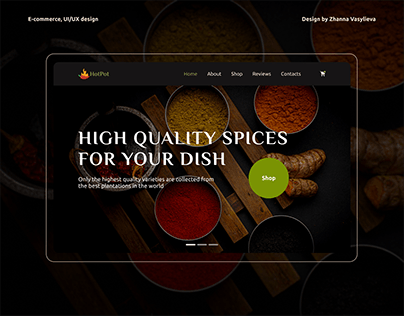 E-commerce website for online spice store
