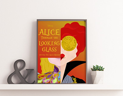 Affiche Art Déco Alice Through The Looking Glass
