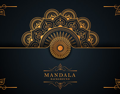 Luxury mandala background with golden arabesque pattern