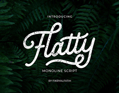 Flatty Monoline Script