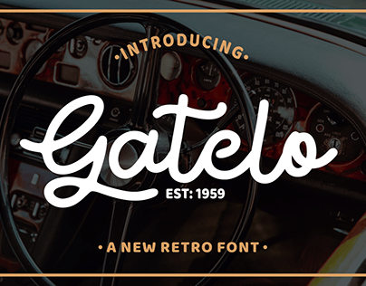 Gatelo Retro Script Font
