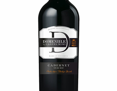 Wine design label Domeniile by Castel Mimi