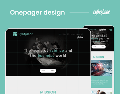 Onepager website for Cyberbone