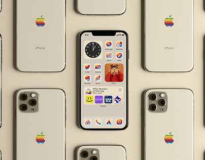 iOS 14 Retro Icon Pack - 15 Color Styles