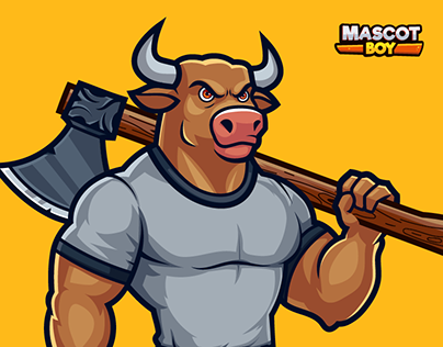 Bull Mascot character Design