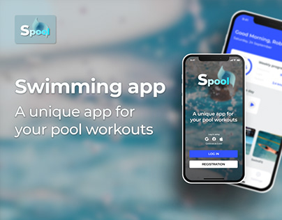 Swimming app, Settings in light and dark version