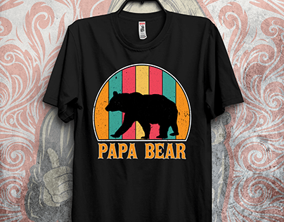 Papa bear t-shirt design.