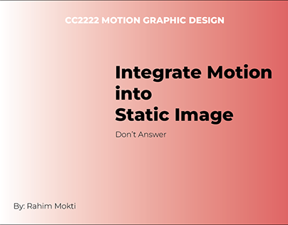 Integrate Motion Into Static Image Task