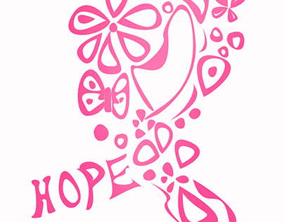 Pink breast cancer ribbon- variations