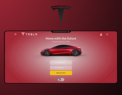 Tesla Fleet - Request A Ride Landing Page Concept