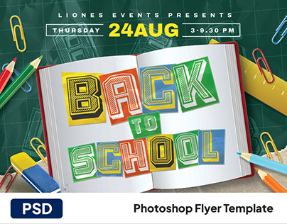 Back To School Flyer PSD